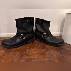Frye engineer boot. Broken in but still have a ton of life in them!